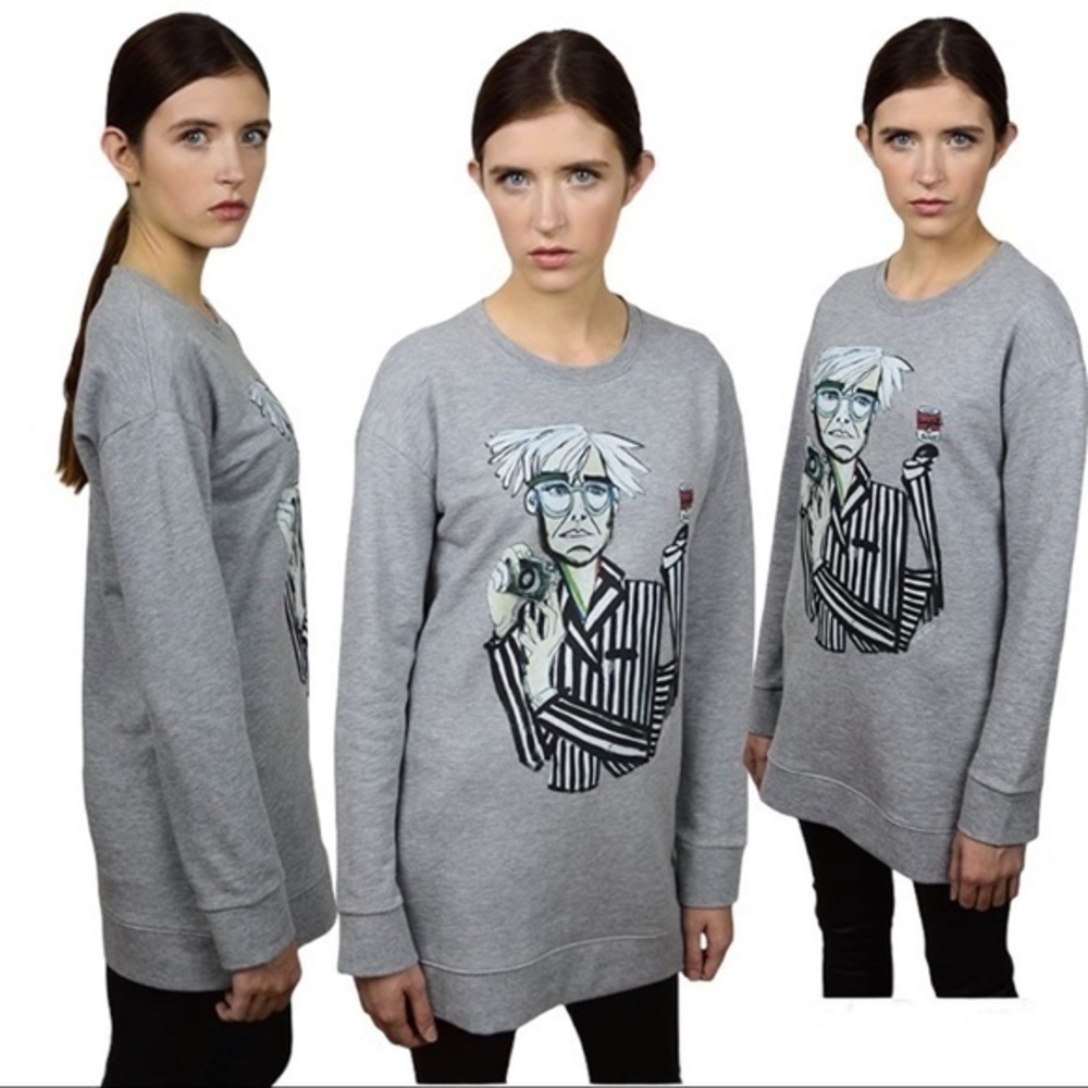 PARIS LOVE TRASH Lou Lou Warhol Sweatshirt Tunic XS